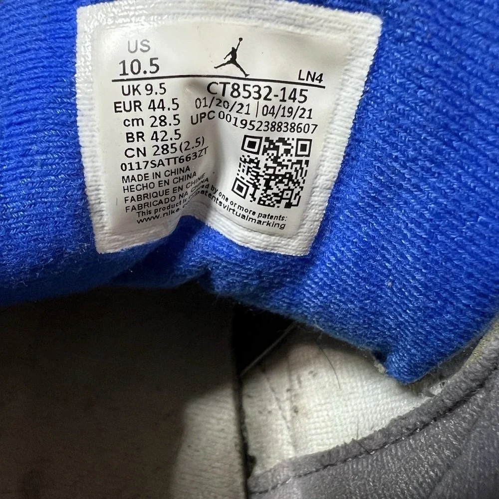 Nike Air Jordan 3 Retro Racer Blue White Black Cement Grey Mens 10.5 CT8532-145
